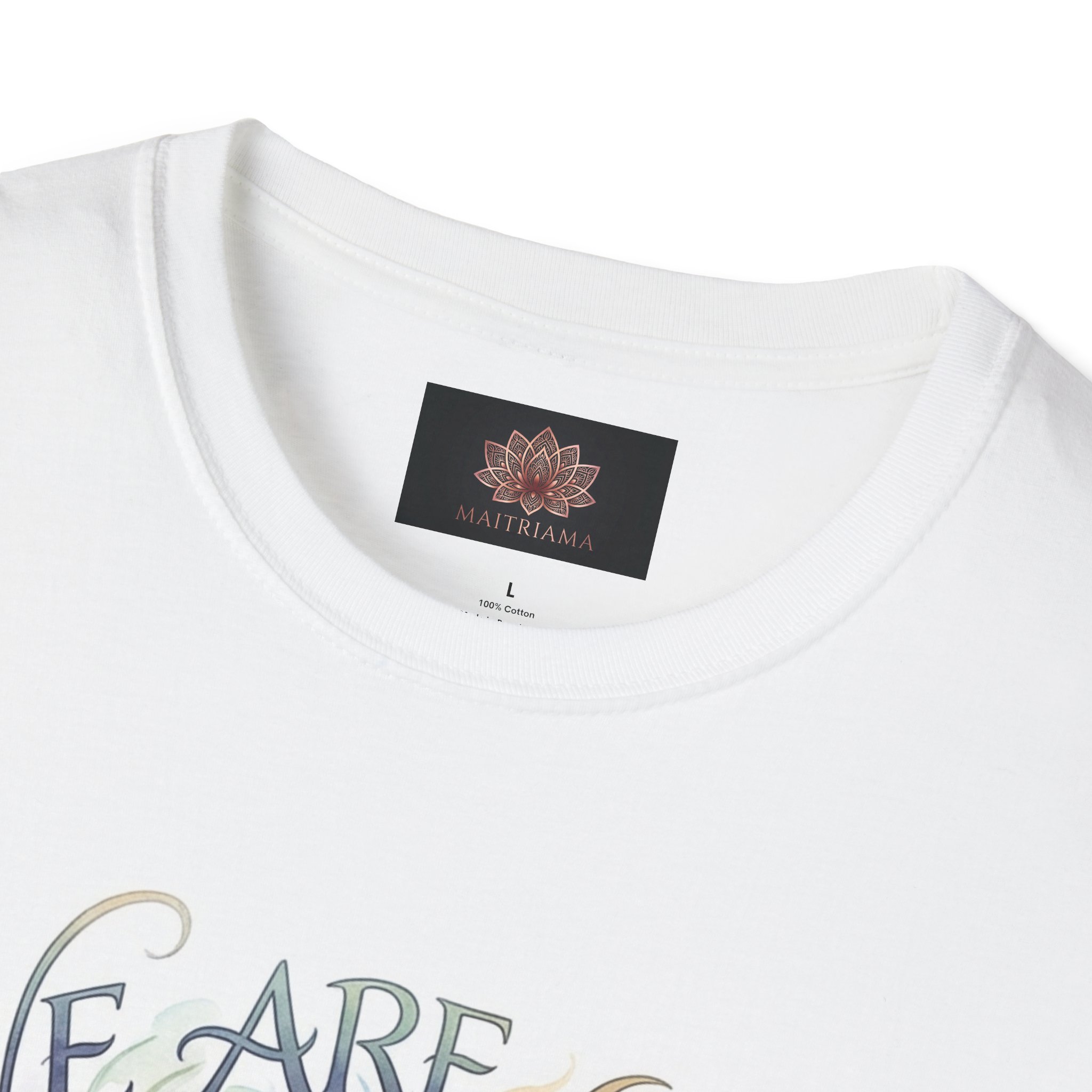 We Are One With Life Watercolor Inspirational T-Shirt - Image 3