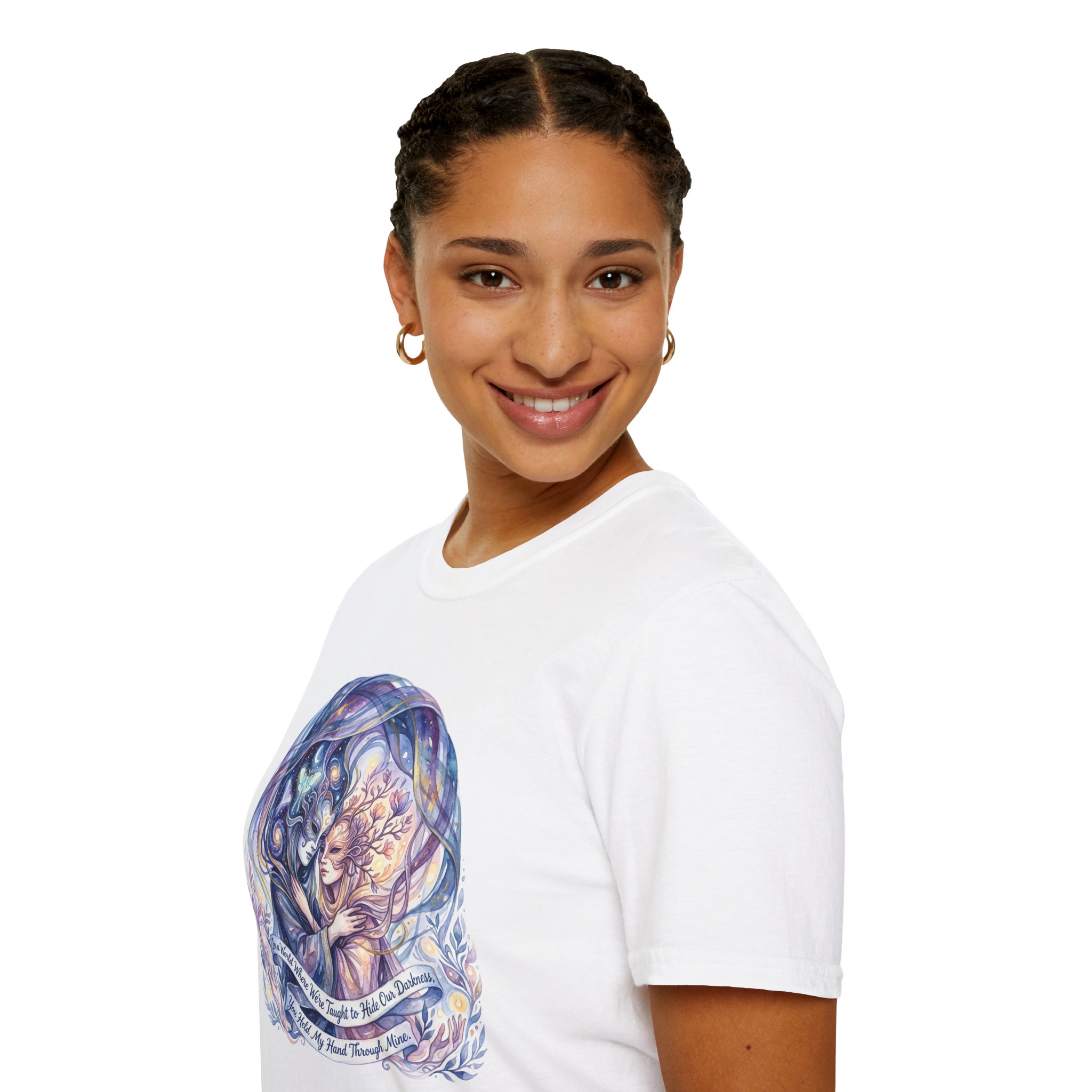 In a World Where We're Taught to Hide Our Darkness, You Held My Hand Through Mine Inspirational T-Shirt - Image 6