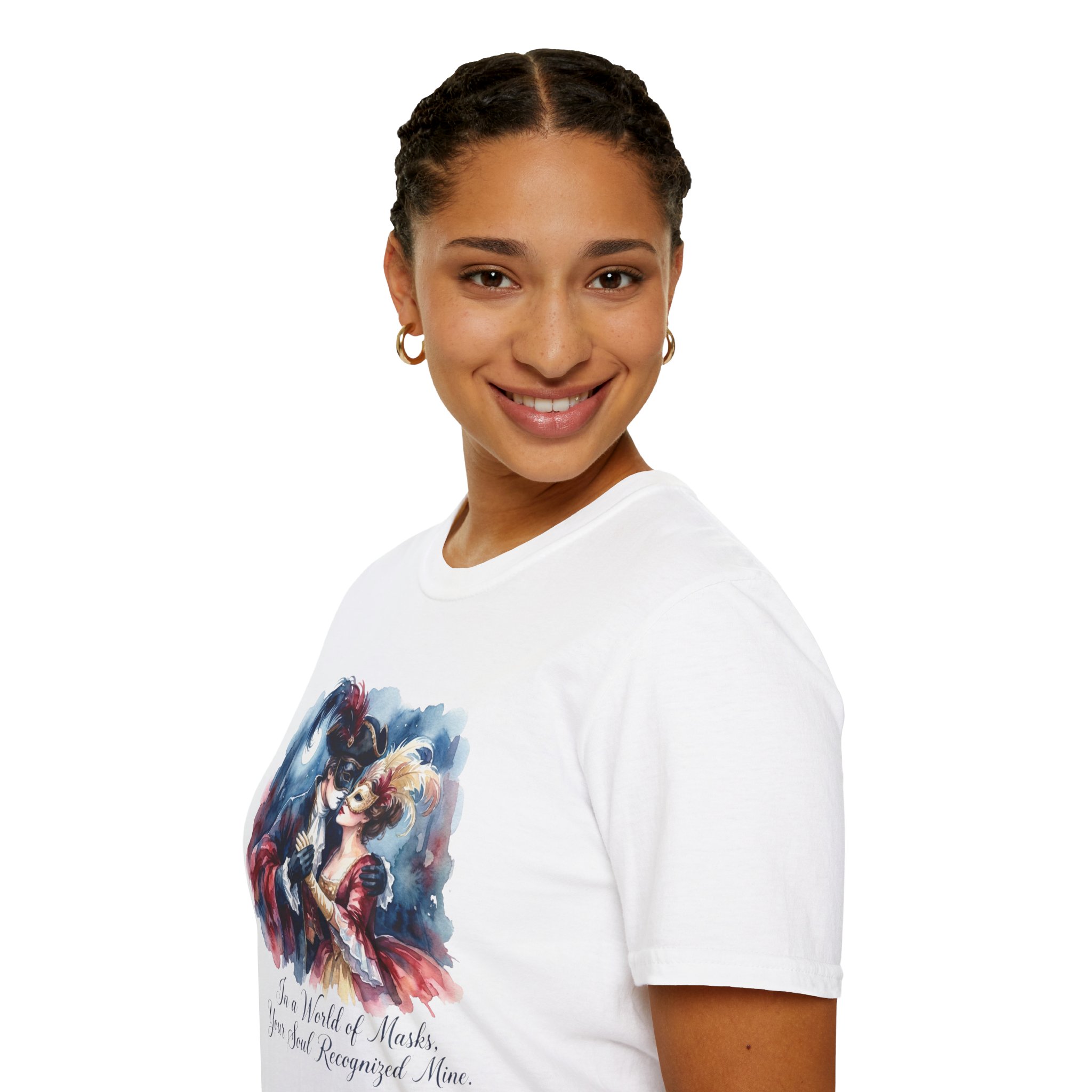 In a World of Masks Your Soul Recognized Mine Inspirational T-Shirt - Image 6