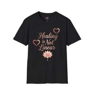 Healing Is Not Linear Rose Gold Mental Health T-Shirt