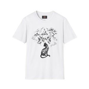 Black Cat Triple Moon Meditation Inspirational T-Shirt