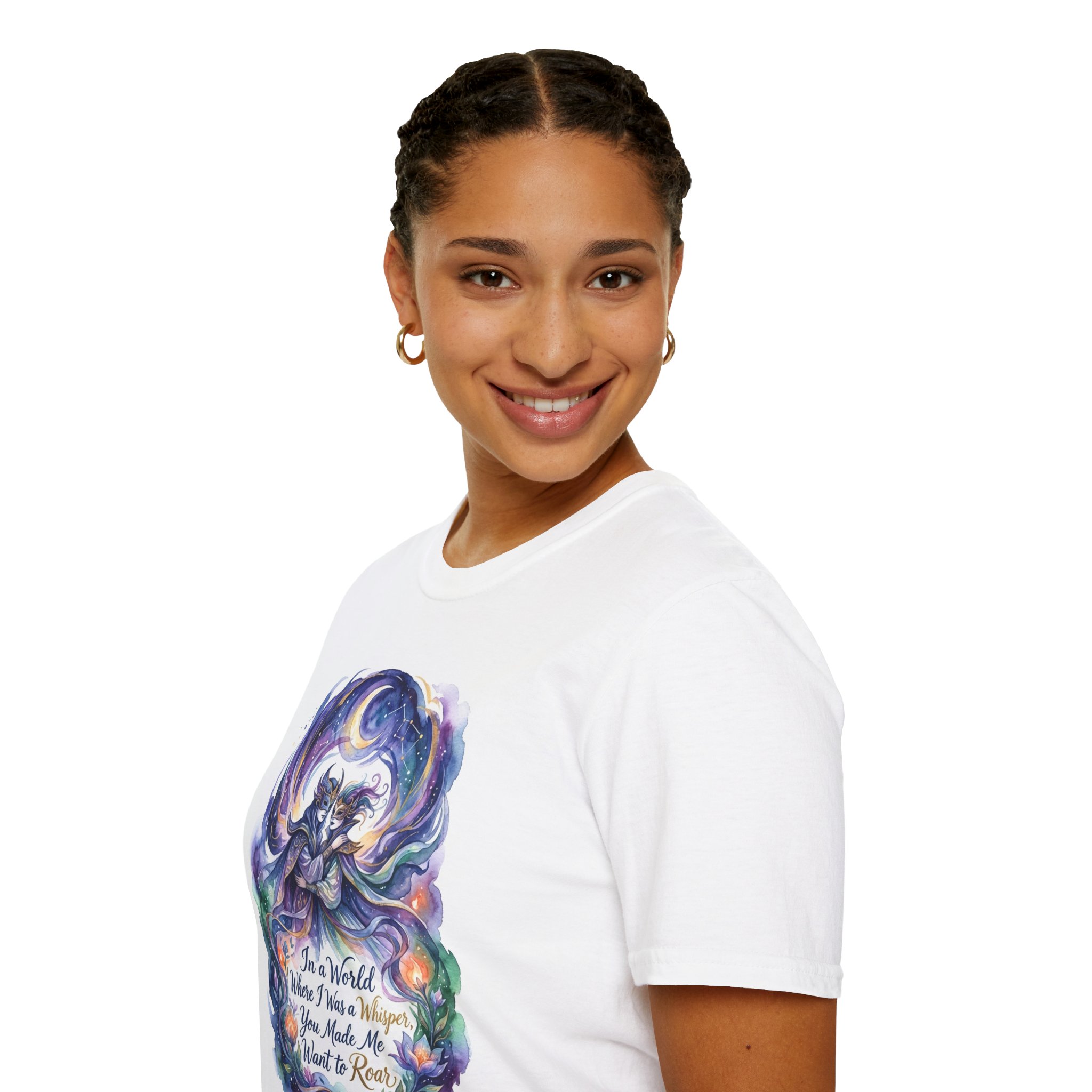 In a World Where I was a Whisper You Made Me Want to Roar Inspirational T-Shirt - Image 6