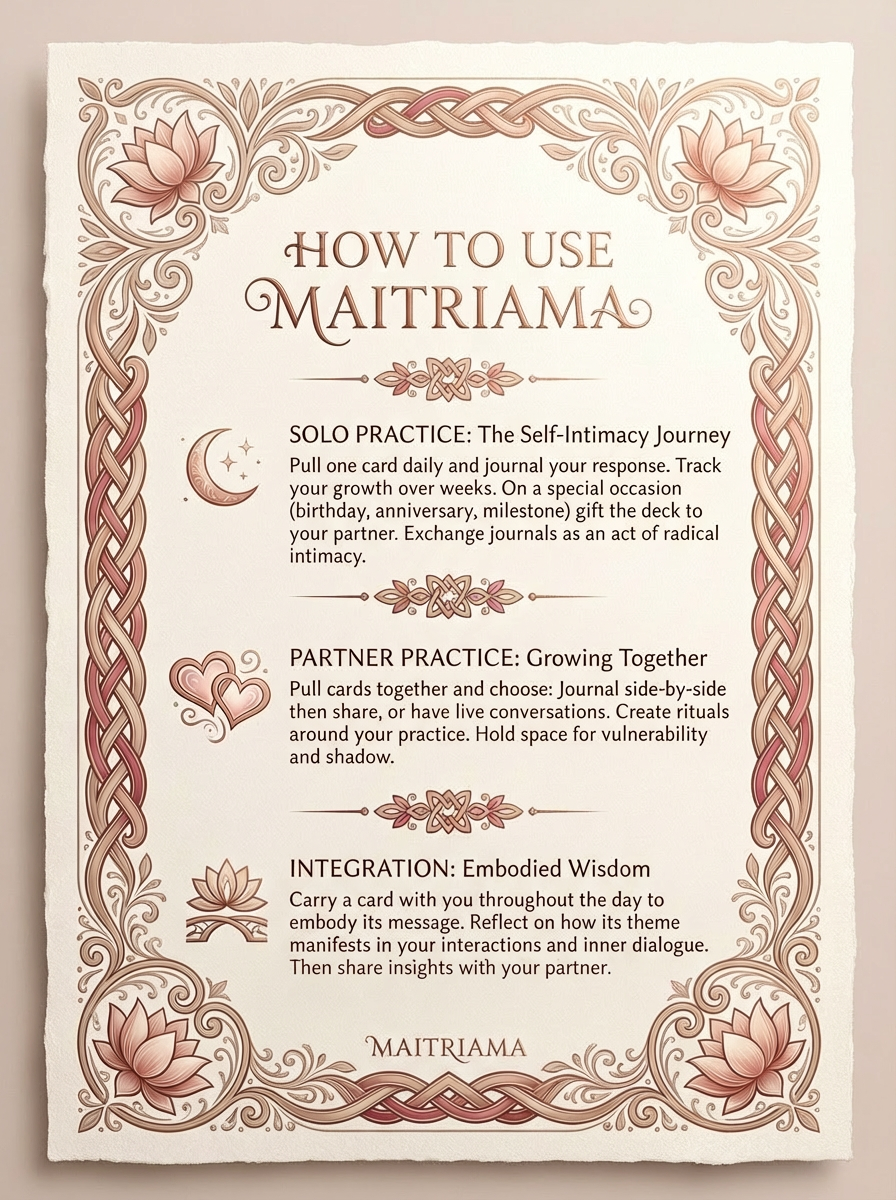 MAITRIAMA Intimacy Card Deck: Where Shadow Meets Love - Image 2